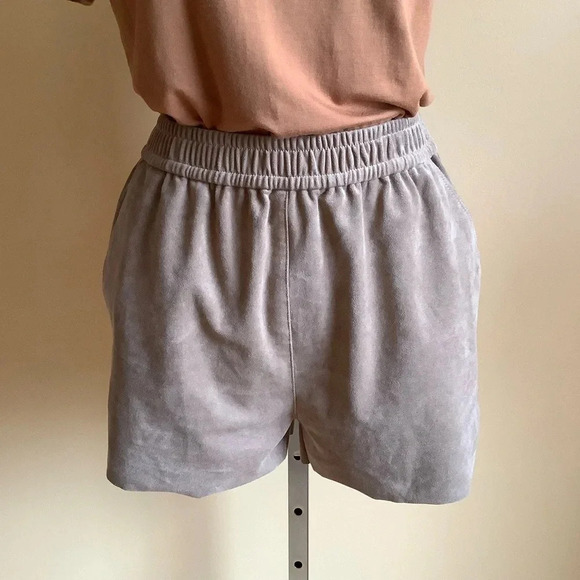 WILFRED FREE Tan Faux Suede Bloomer Shorts Size S - Picture 1 of 11
